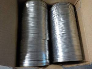 lot 270 image: Box of 168 Regular Canning Lids...