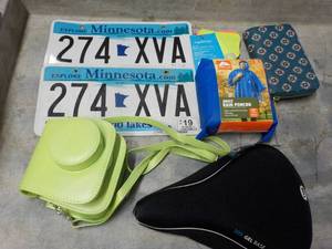 lot 190 image: New Polaroid Camera, License Plates...