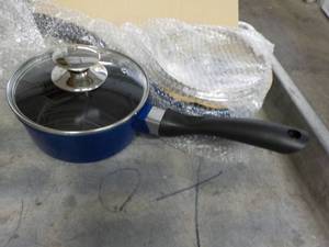 lot 312 image: 2 - 1.25 Ceramic Sauce Pans with Gl...