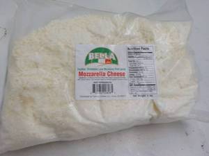 lot 320 image: 5 lb. Bag Bella Frozen Mozzarella C...