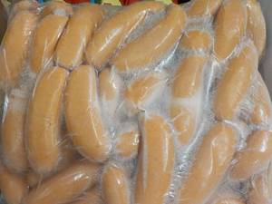 lot 333 image: 11 lb. Bag Frozen Knockwurst...
