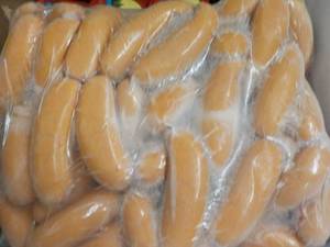 lot 334 image: 11 lb. Bag Frozen Knockwurst...