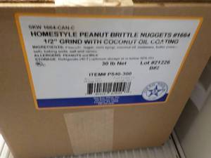 lot 350 image: 30 lb. Box Homestyle Peanut Brittle...
