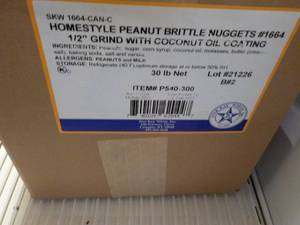 lot 353 image: 30 lb. Box Homestyle Peanut Brittle...