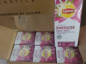 lot 377 image: Case of 6 Boxes Lipton Flavored Bla...