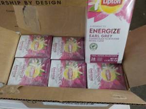 lot 378 image: Case of 6 Boxes Lipton Flavored Bla...