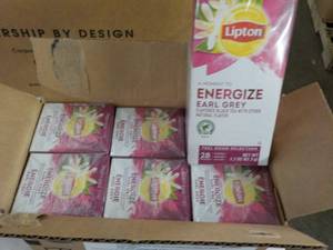 lot 380 image: Case of 6 Boxes Lipton Flavored Bla...