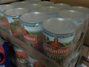lot 385 image: 12 pack Contadina Petite Diced Toma...
