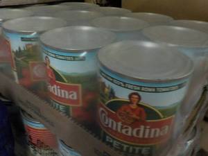 lot 387 image: 12 pack Contadina Petite Diced Toma...
