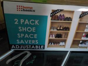 lot 428 image: Case of 2 pack Shoe Space Savers...