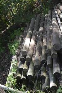 large lot of fence posts 4-5 diameters most 7 long