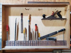 Collection of woodworking hand-tools