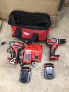 Milwaukee M18 18V Lithium-Ion Cordless Drill DriverImpact Driver Combo Kit (2-Tool) W Two 1.5Ah Batteries, Charger Tool Bag