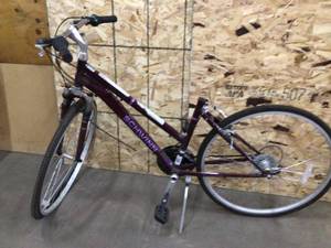 700c Third Avenue Womens Hybrid Bike, Plum-Schwinn Missing parts tire needs to be replaced see pictures