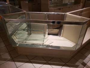 Corner Lighted Glass Display Case