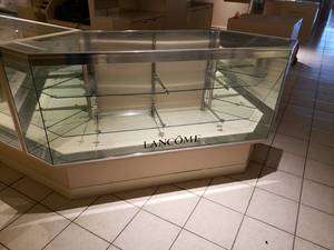 Corner Lighted Glass Display Case