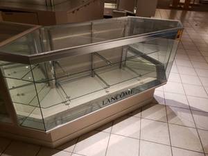 Corner Lighted Glass Display Case