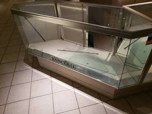 Corner Lighted Glass Display Case