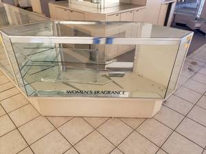 Corner Lighted Glass Display Case