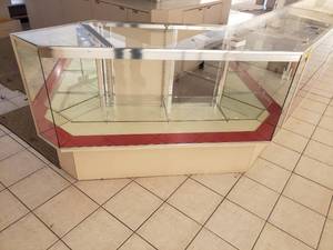 Corner Lighted Glass Display Case