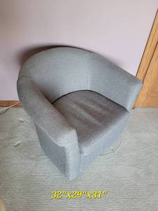 Grey Swivel Accent Chair