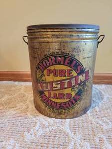 Rustic Vintage Lard Tins