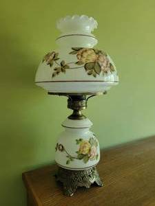 Milk Glass Parlor Lamp