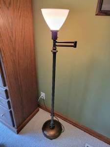 Brushed Metal Swing Arm Lamp