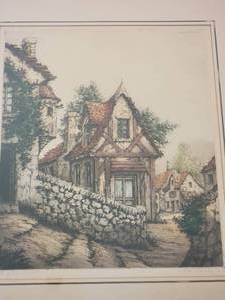 French Countryside Lithograph