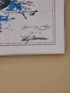 LeRoy Neiman 1964 Americas Cup Serigraph Print, framed