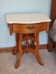 Elegant Stone Top Bedside by Lexington