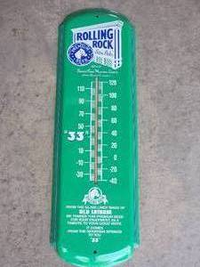 Rolling Rock Thermometer Decor Sign