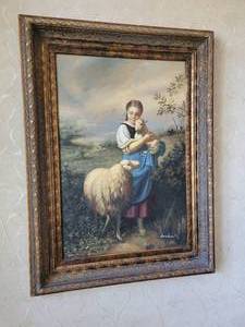 Stunning Fine Art Original Oil Painting - Little Shepherd