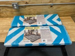 lot 7 image: BEKSDEN Lot of 2- IndoorOutdoor Reversible Patio Mats (6x9)
