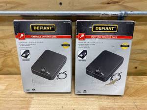 lot 71 image: DEFIANT Lot of 2- Portable Safes- Keyed