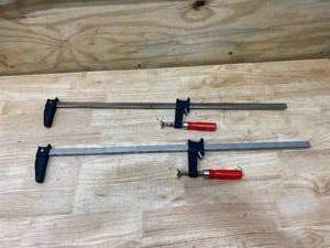 lot 72 image: BESSEY Lot of 2-  2.5-Inch x 12-Inch Economy Clutch Style Bar Clamps