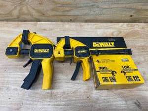 lot 73 image: DEWALT Medium and Large Trigger Clamp (4-Pack)