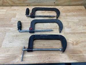 lot 74 image: Lot of 3-  C-Clamps (8)