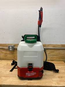lot 26 image: MILWAUKEE M18 18-Volt 4 Gal. Lithium-Ion Cordless Switch Tank Backpack Pesticide Sprayer (Tool-Only)