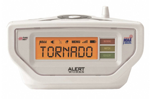 lot 34 image: ALERT WORKS Weather Radio All Hazard Radio,White (EAR-10WH)