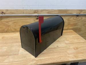 lot 43 image: GIBRALTER MAILBOXES Elite Black, Large, Steel, Post Mount Mailbox