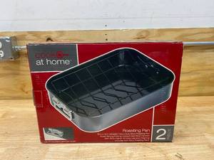 lot 65 image: COOK AT HOME 2 Piece Roasting Pan