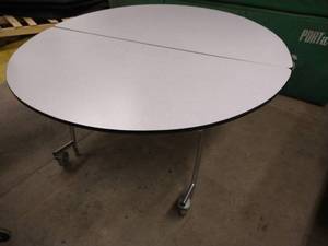 5 White Cafeteria Table