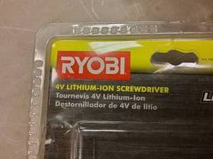 Ryobi 4-volt screwdriver kit, NEW