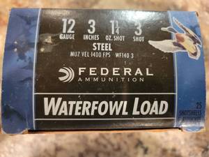 Federal Waterfowl Load 12 Gauge 3 3 Shot