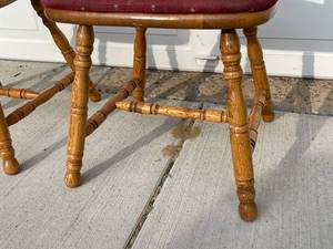 2 Wooden Padded Chairs