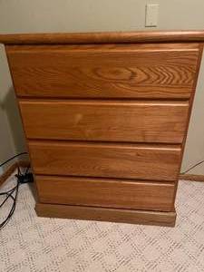 4 Drawer Wooden Dresser