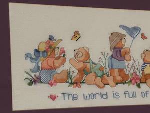 The World Is Full Of Wonder And Joy Needlepoint Framed Art