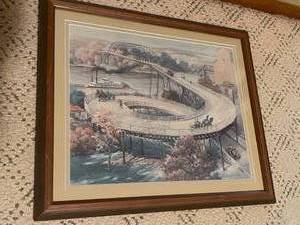 Hastings Spiral Bridge Framed Print By Edward Brener