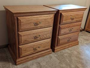 Pair of Oak Nightstands